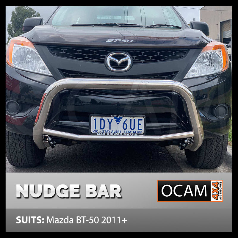 Nudge Bar for Mazda BT-50 11/2011-08/2020- Stainless Steel Grille Guard Airbag Compliant