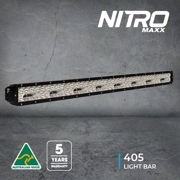 NITRO MAXX LED LIGHT BARS - 4500K - BLACK RIM