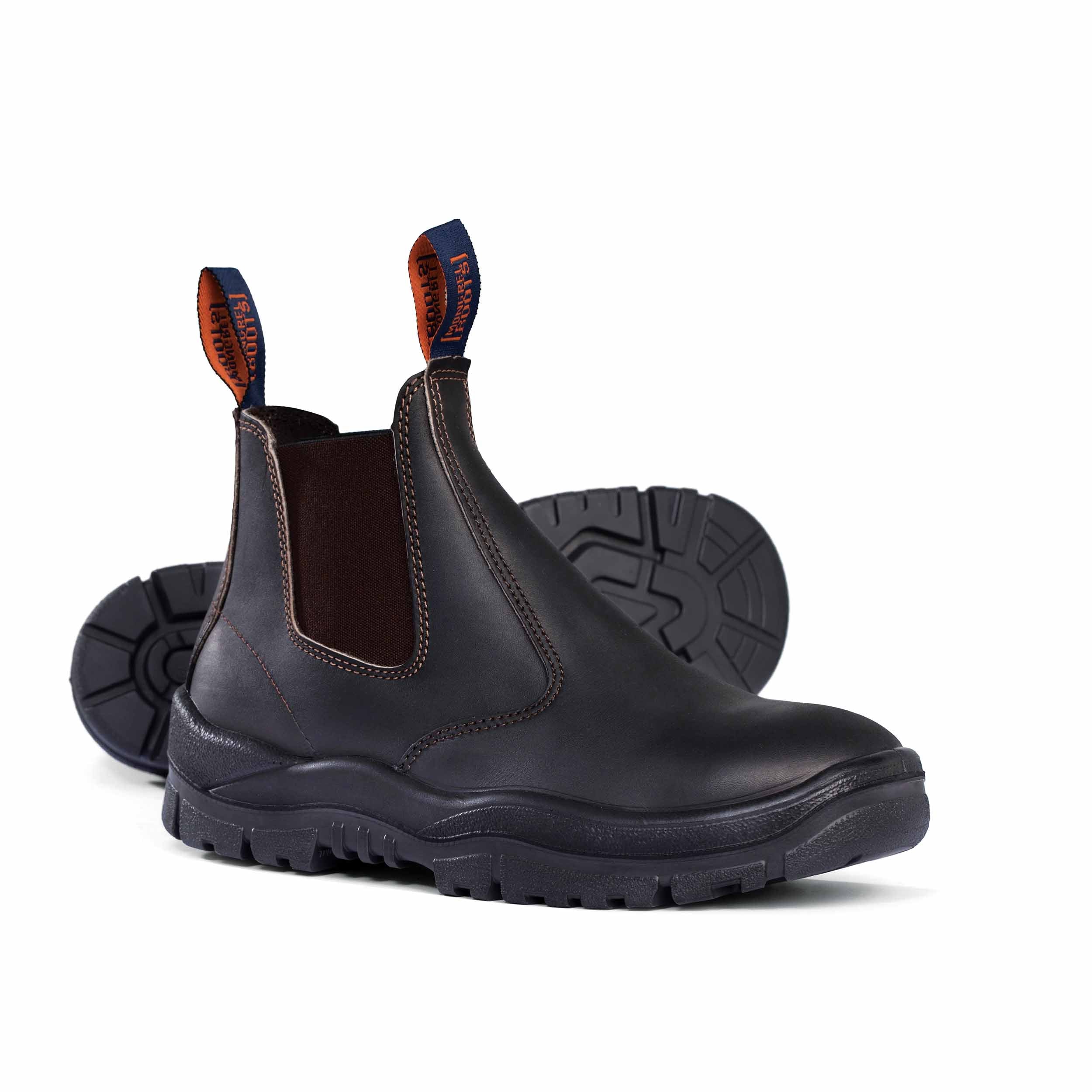 Claret Oil Kip Non-Safety Elastic Sided Boot