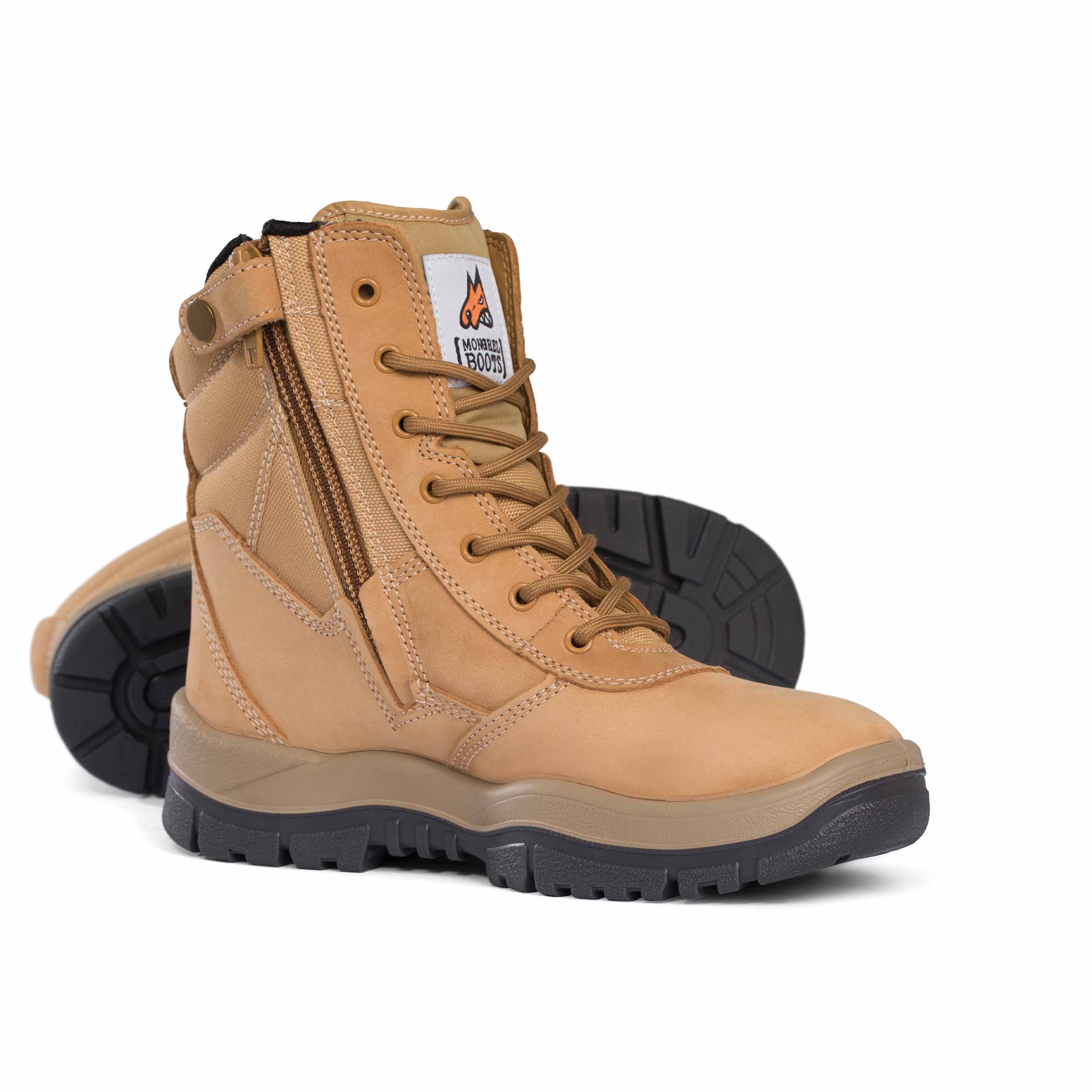 Wheat Non-Safety High Leg ZipSider Boot
