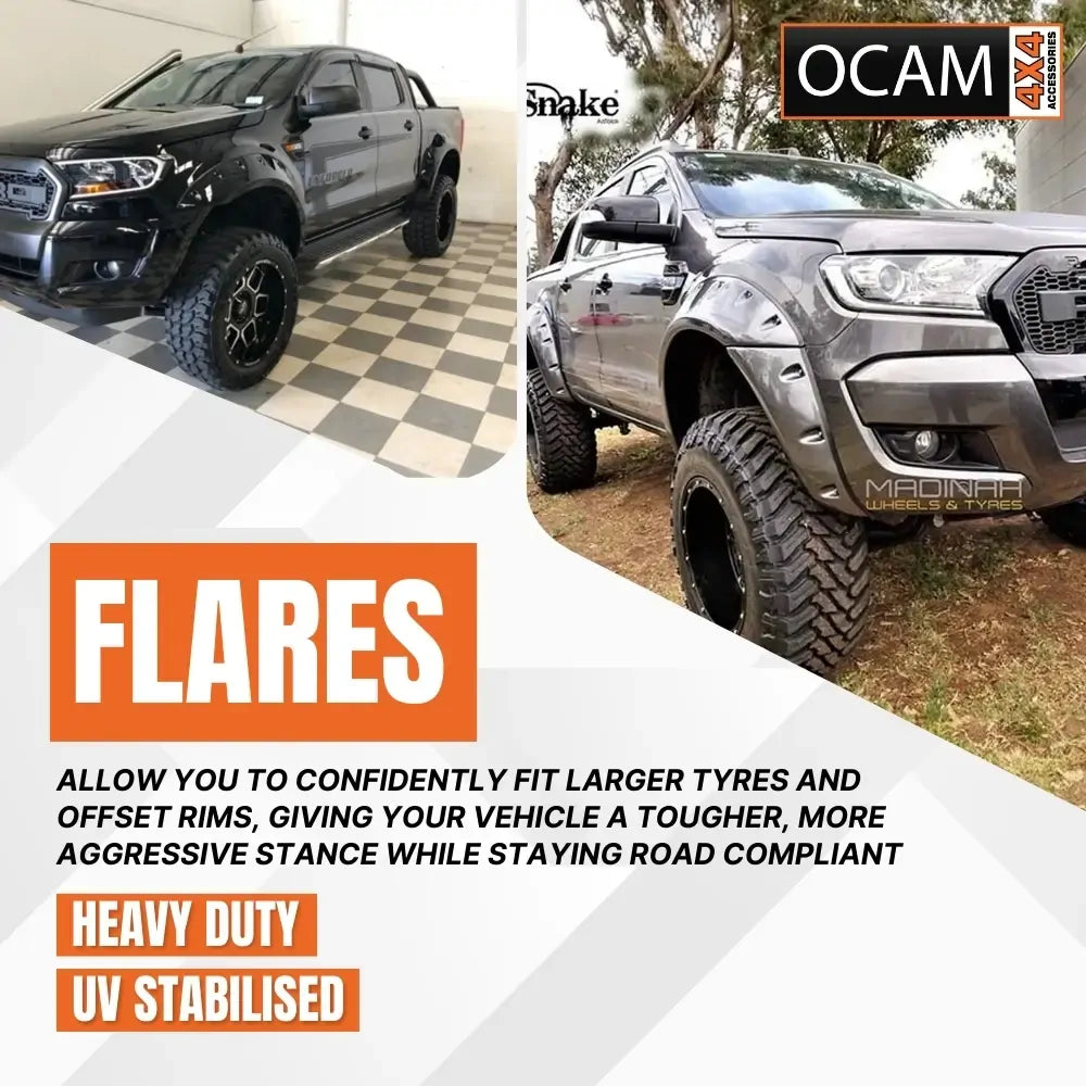 Kut Snake Flares for Ford Ranger PX 2011-2018 Monster Smooth Finish (Code #3/3)