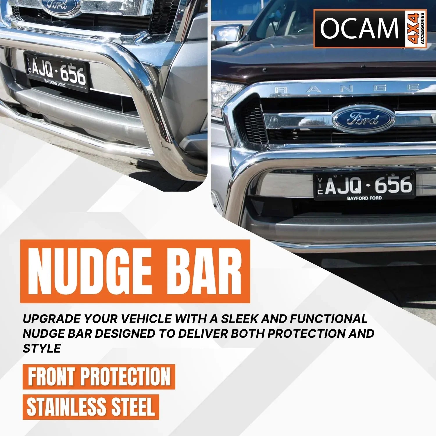 Nudge Bar for Ford Ranger PX PXMKII 2011-2018 Grille Guard Airbag Compliant Matt Black