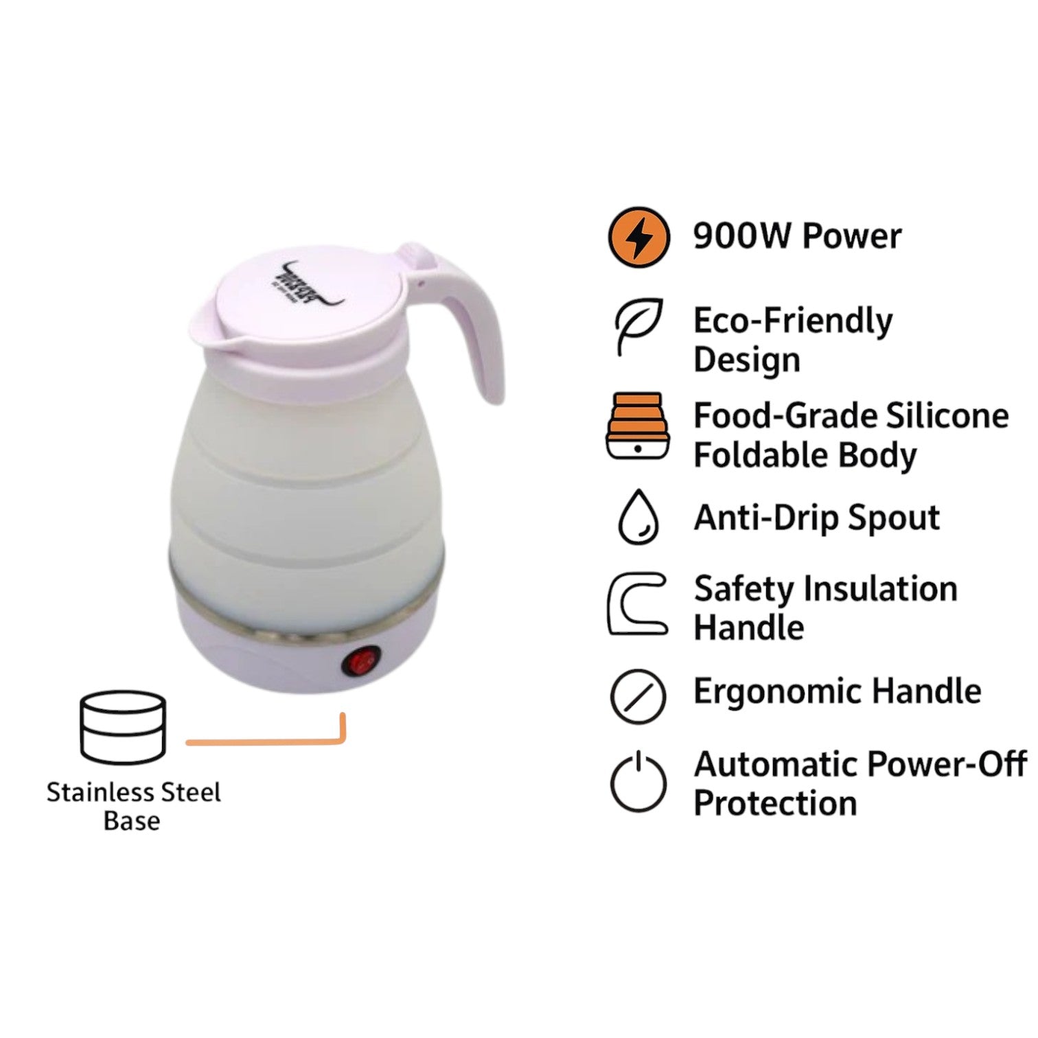 DUCK4X4 Travel Folding Electric Kettle