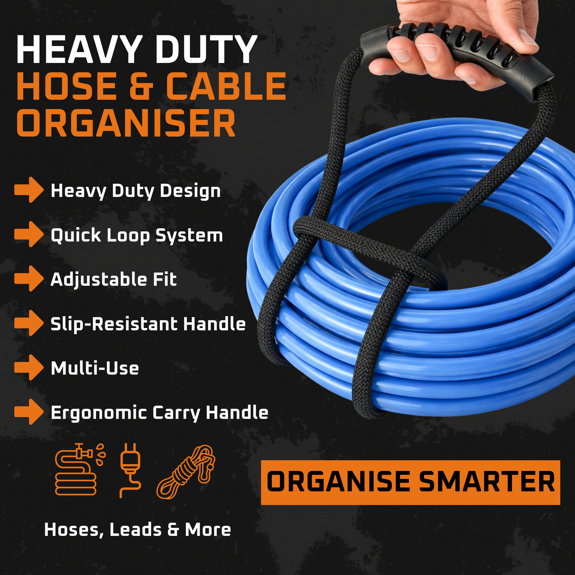DUCK4X4 Heavy Duty Hose and Cable Organiser
