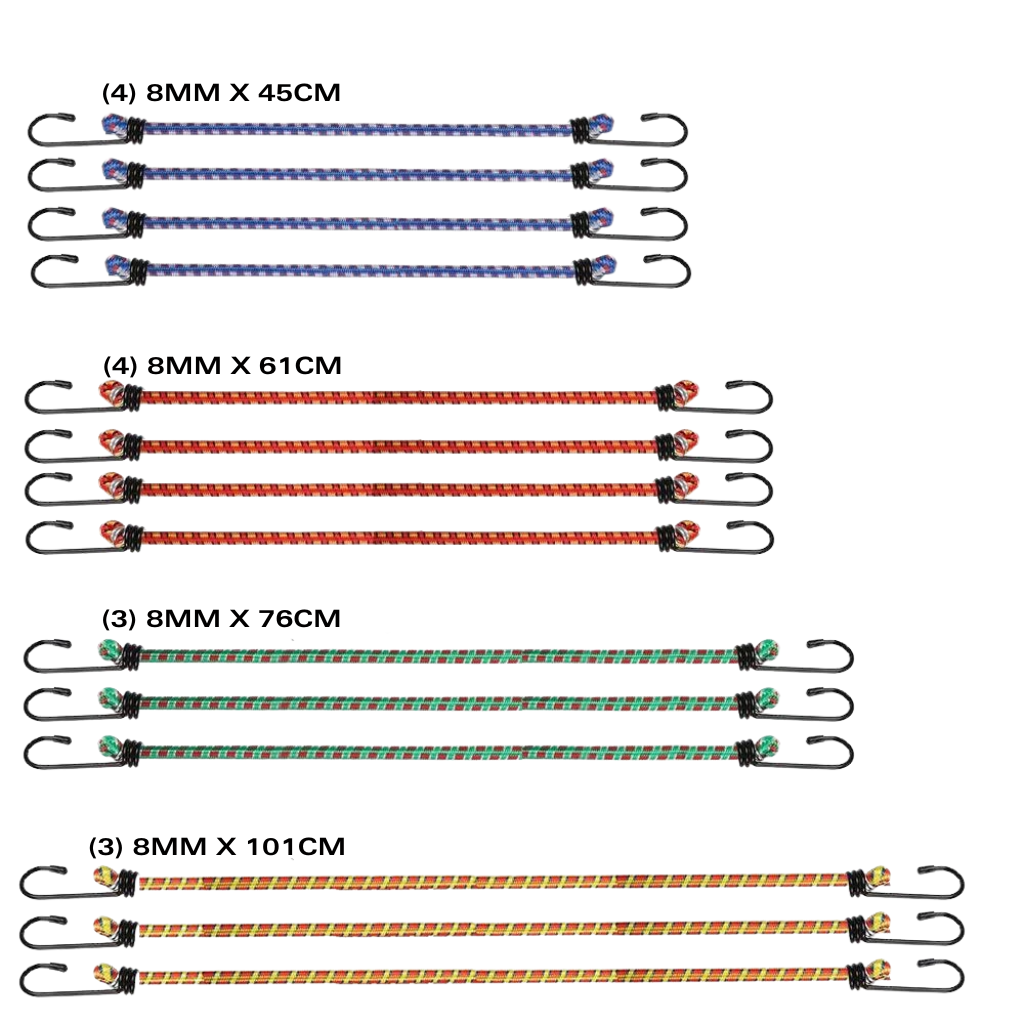 Bungee Cords Assortment 14 Piece