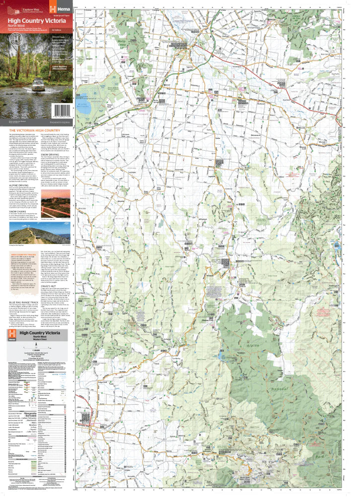 The Victorian High Country - North Western Map 100k