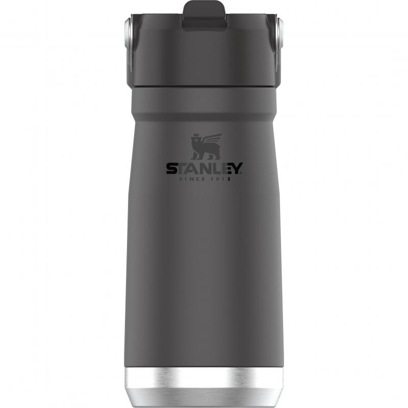 The Iceflow Flip Straw Water Bottle Charcoal - 17oz / .5l