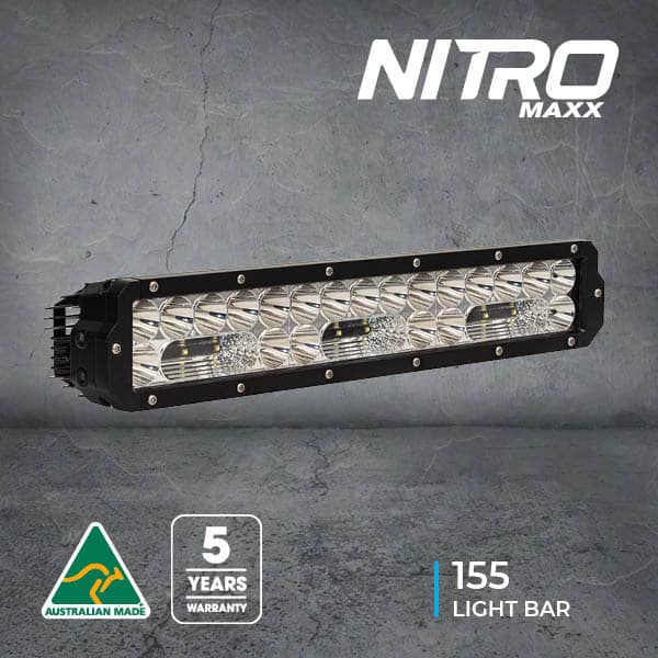 NITRO MAXX LED LIGHT BARS - 4500K - BLACK RIM