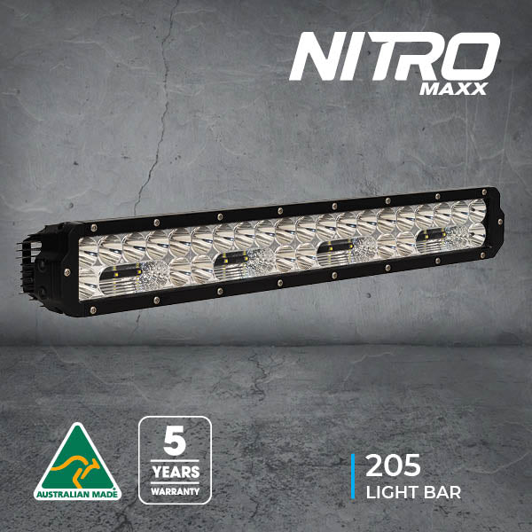 NITRO MAXX LED LIGHT BAR - HI/LO - BLACK RIM