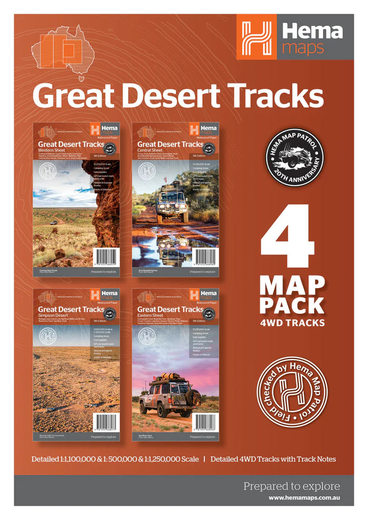 Hema Great Desert Tracks Map Pack