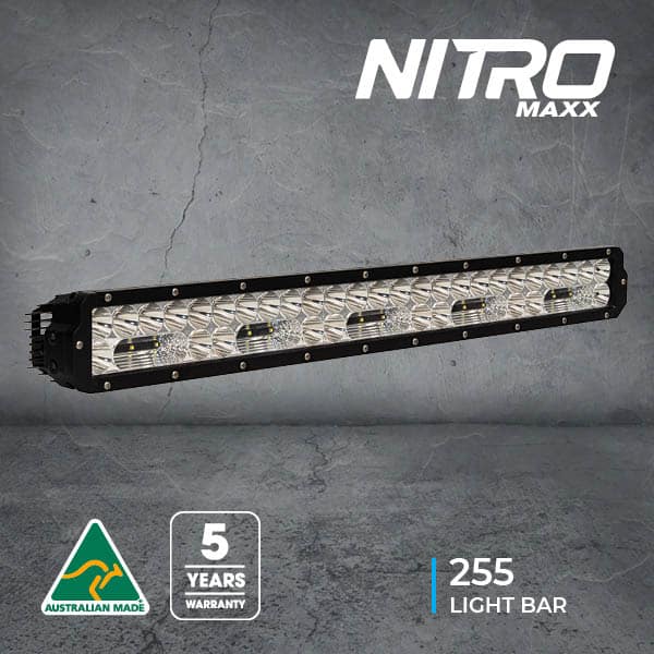 NITRO MAXX LED LIGHT BARS - 4500K - BLACK RIM