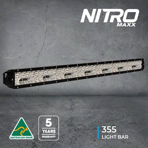 NITRO MAXX LED LIGHT BAR - HI/LO - BLACK RIM