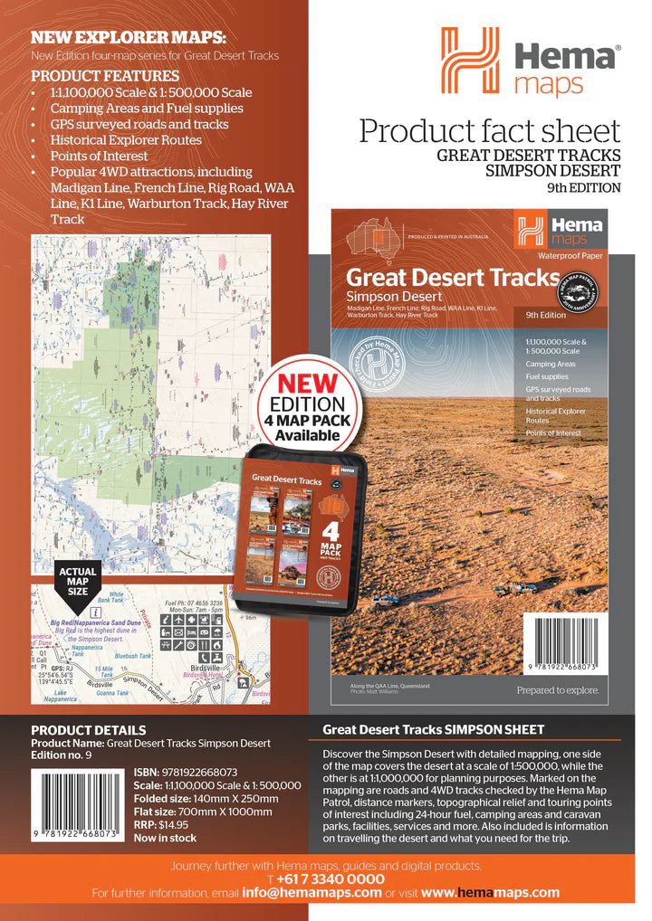 Hema Great Desert Tracks Simpson Sheet