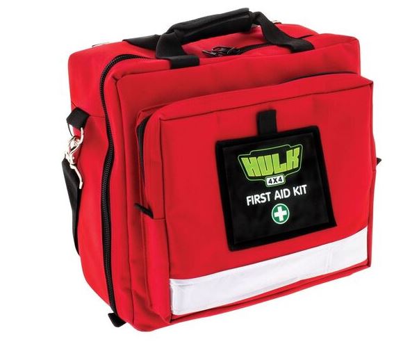 4WD ADVENTURER FIRST AID KIT - SOFT DURABLE CASE - RED -