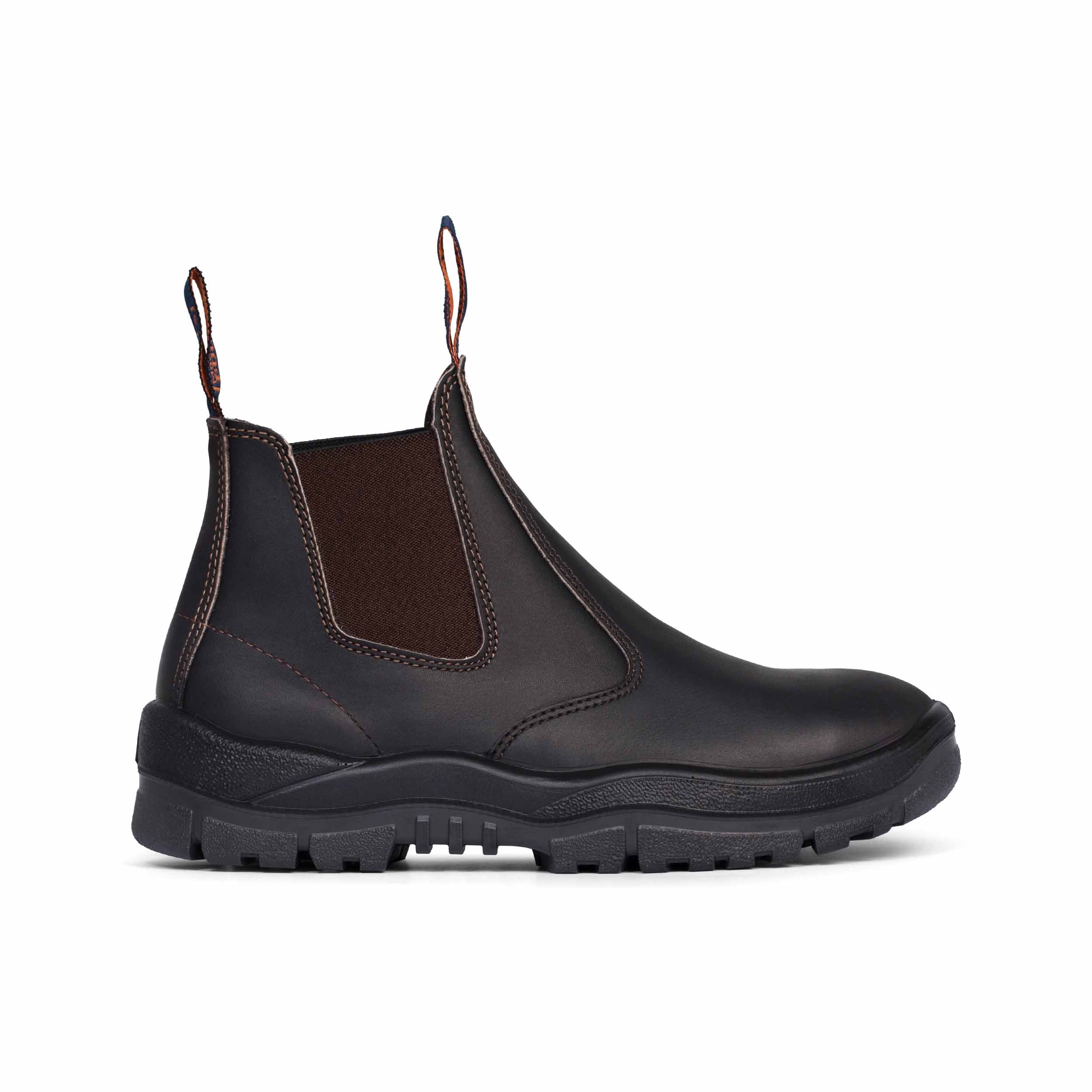 Claret Oil Kip Non-Safety Elastic Sided Boot