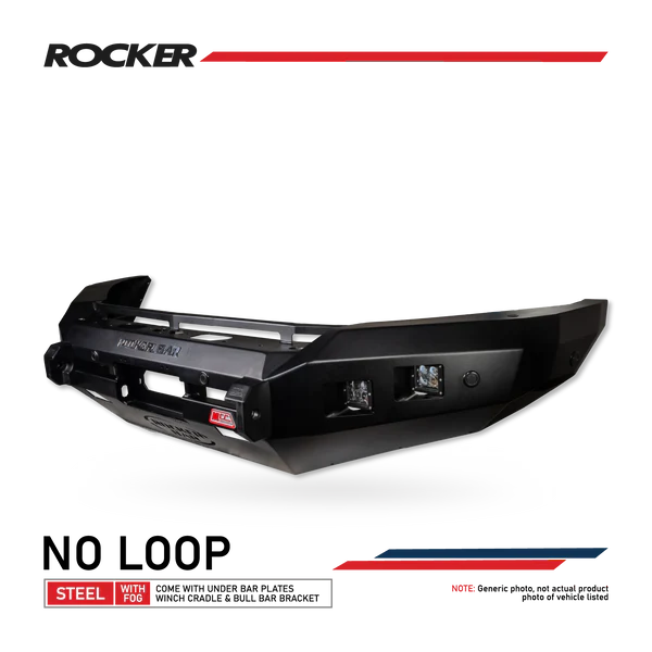 Prado120 078-01 Rocker Front Bar (No Loop) Rocker Bullbar