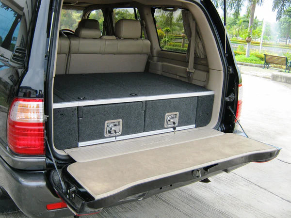 Prado 120 2002-2009 4401 Galvanised Steel Carpet Dual Drawer System