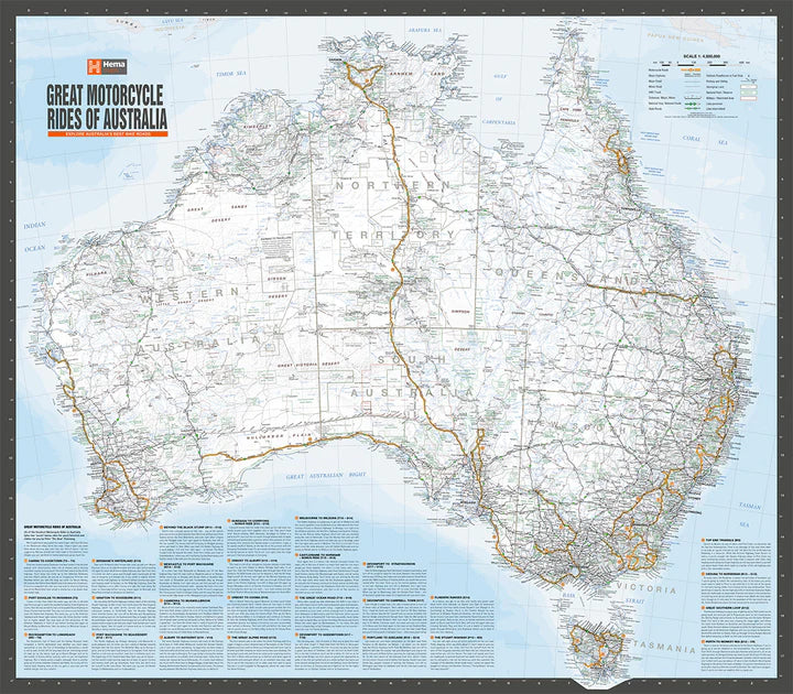 Australia Motorcycle Atlas With 200 Top Rides