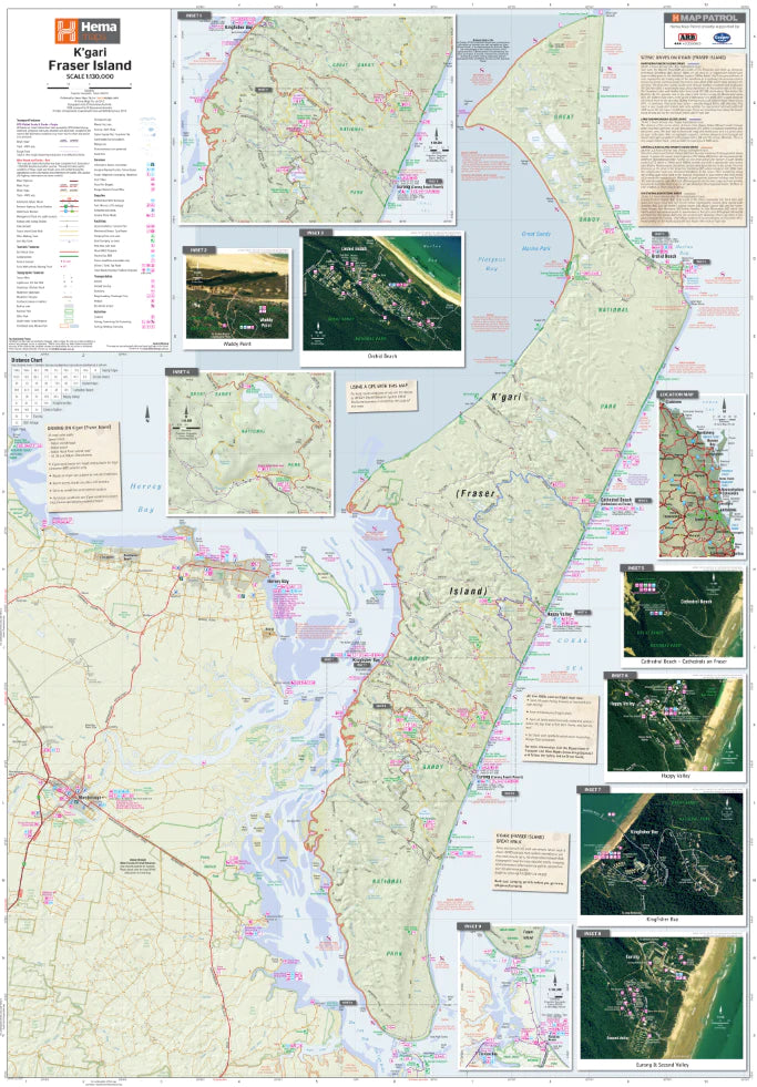 Fraser Island Supermap - 1000x1430 - Laminated