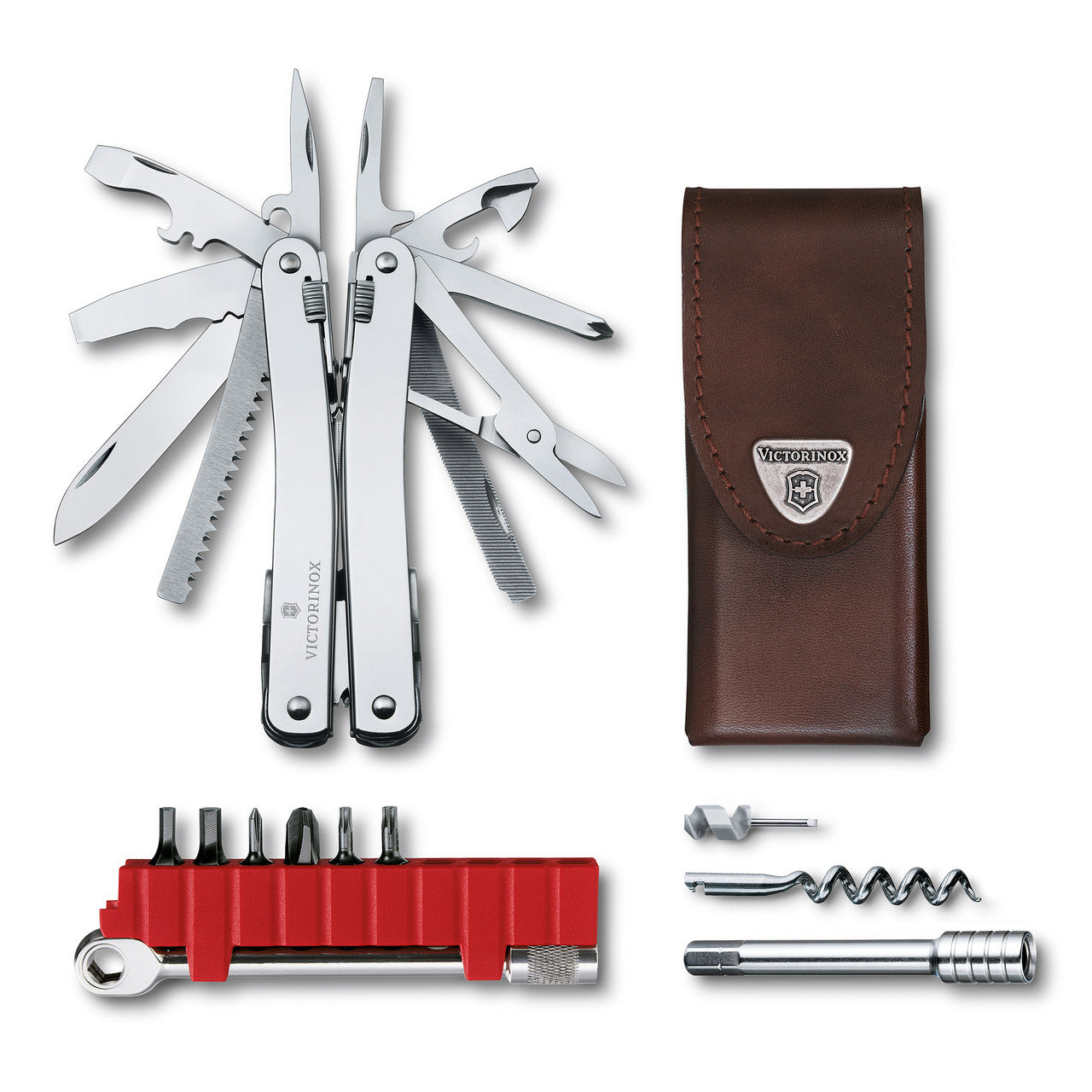 Swiss Tool Spirit X With Ratchet Wrench Kit Silver
