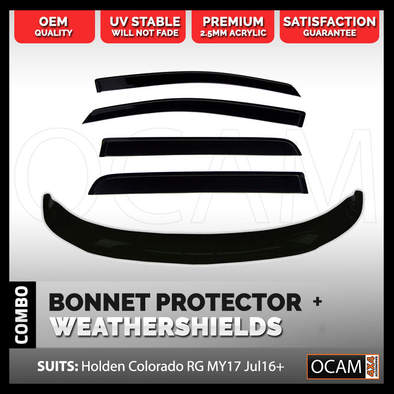 Bonnet Protector & Weathershields For Holden Colorado RG MY17 Jul16+