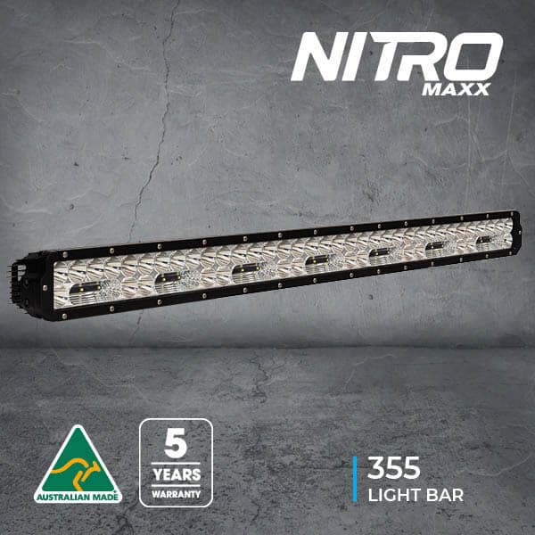 Nitro Maxx 40 Led Light Bar - Widr - 5700k - Black Rim