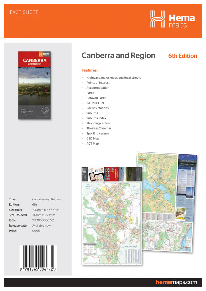 Canberra And Region Map