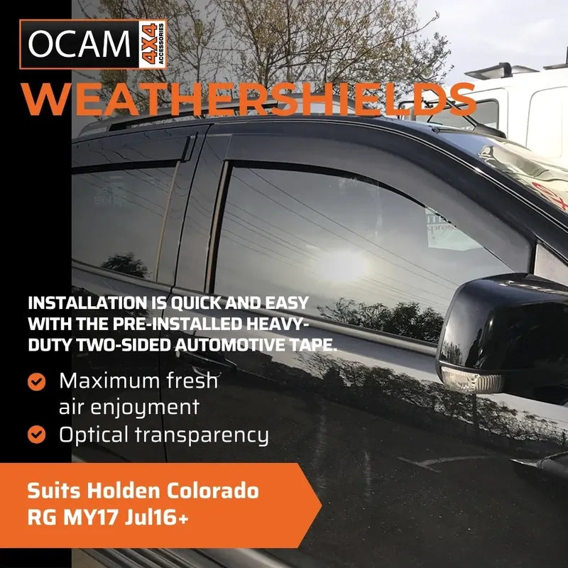 Bonnet Protector & Weathershields For Holden Colorado RG MY17 Jul16+