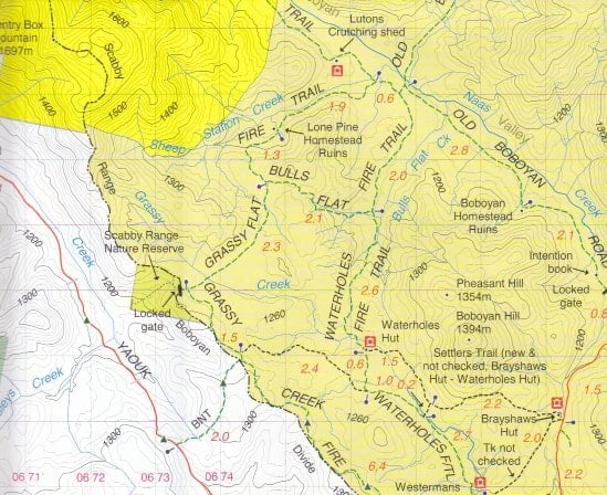 Namadgi - Act South Map