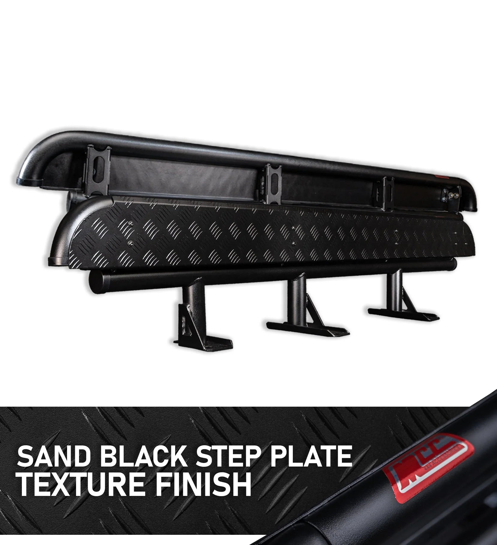 Isuzu MU-X /colorado 7 Wagon 13-on 030-09s Side Step Sand Black+fit Kit