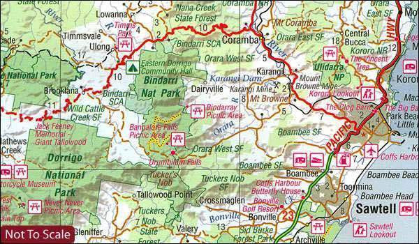 North East New South Wales Map Bris - Coffs