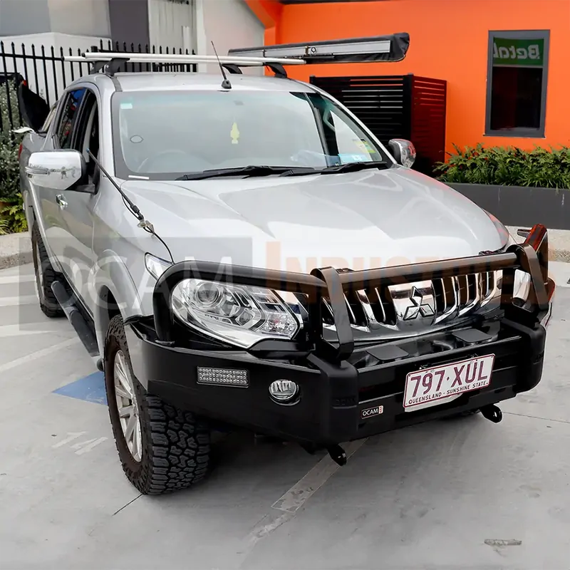 OCAM Deluxe Steel Bull Bar For Mitsubishi Triton MQ 05/2015-10/2018- Winch Compatible
