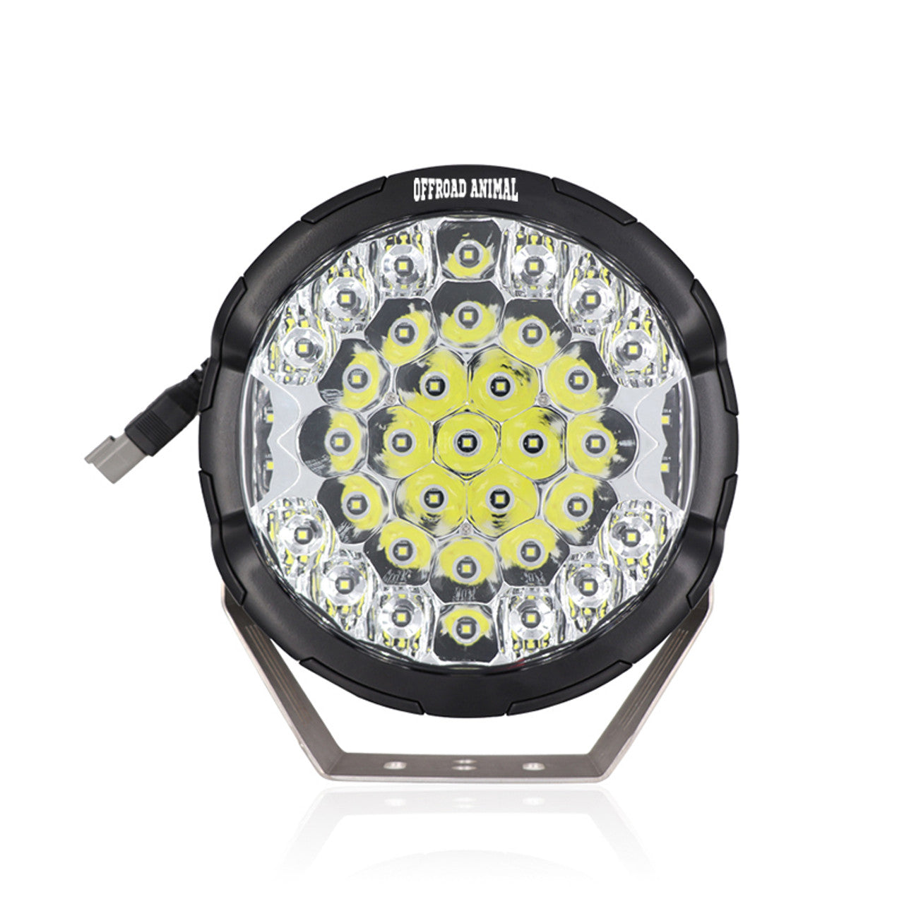 Offroad Animal Ass Kicker 9" Round LED Light with Side Shooter (Pair)