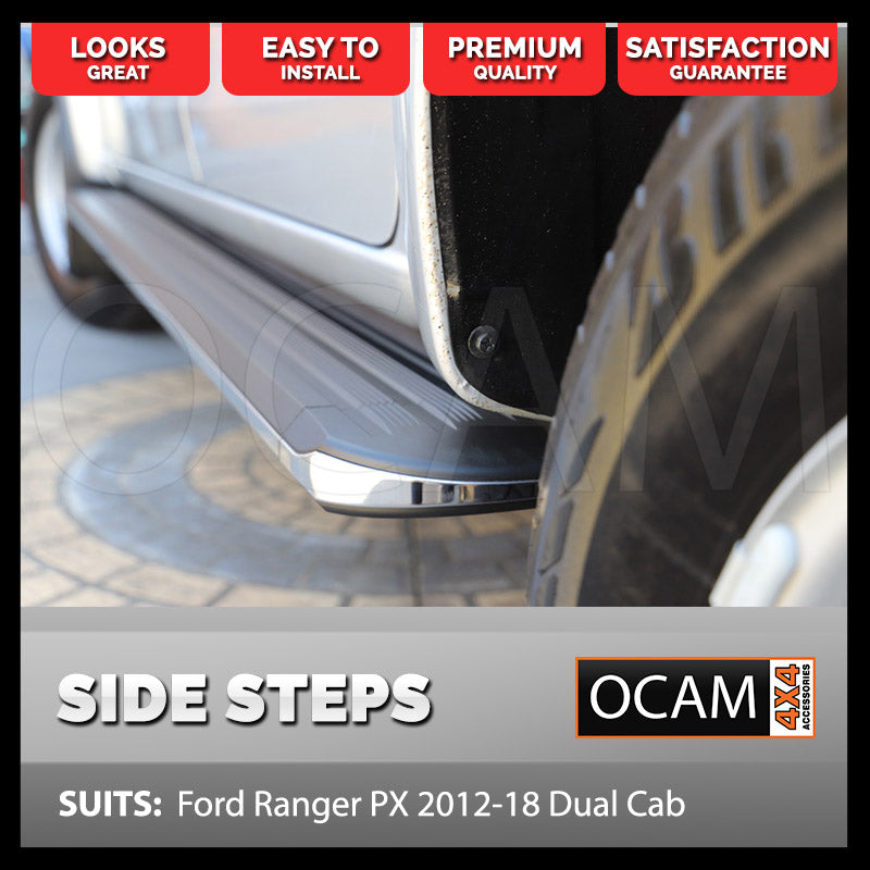 Side Steps for Ford Ranger PX PXMKII PXMKIII 2011-06/2022 Dual Cab Side Steps 4WD 4X4