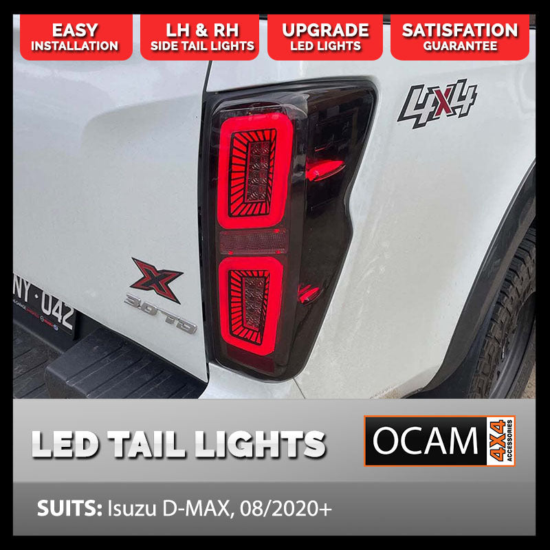 LED Tinted Tail Lights For Isuzu D-MAX- 08/2020-Current