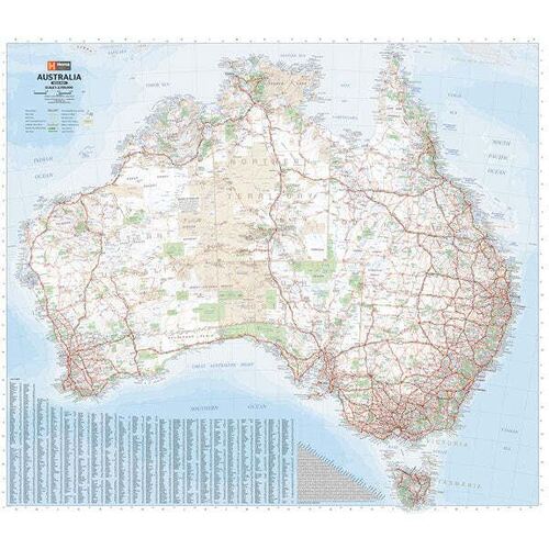 Australia Mega Map - 2400x2100 - Screen Board 3 Panels