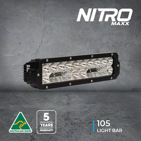 NITRO MAXX LED LIGHT BARS - 4500K - BLACK RIM