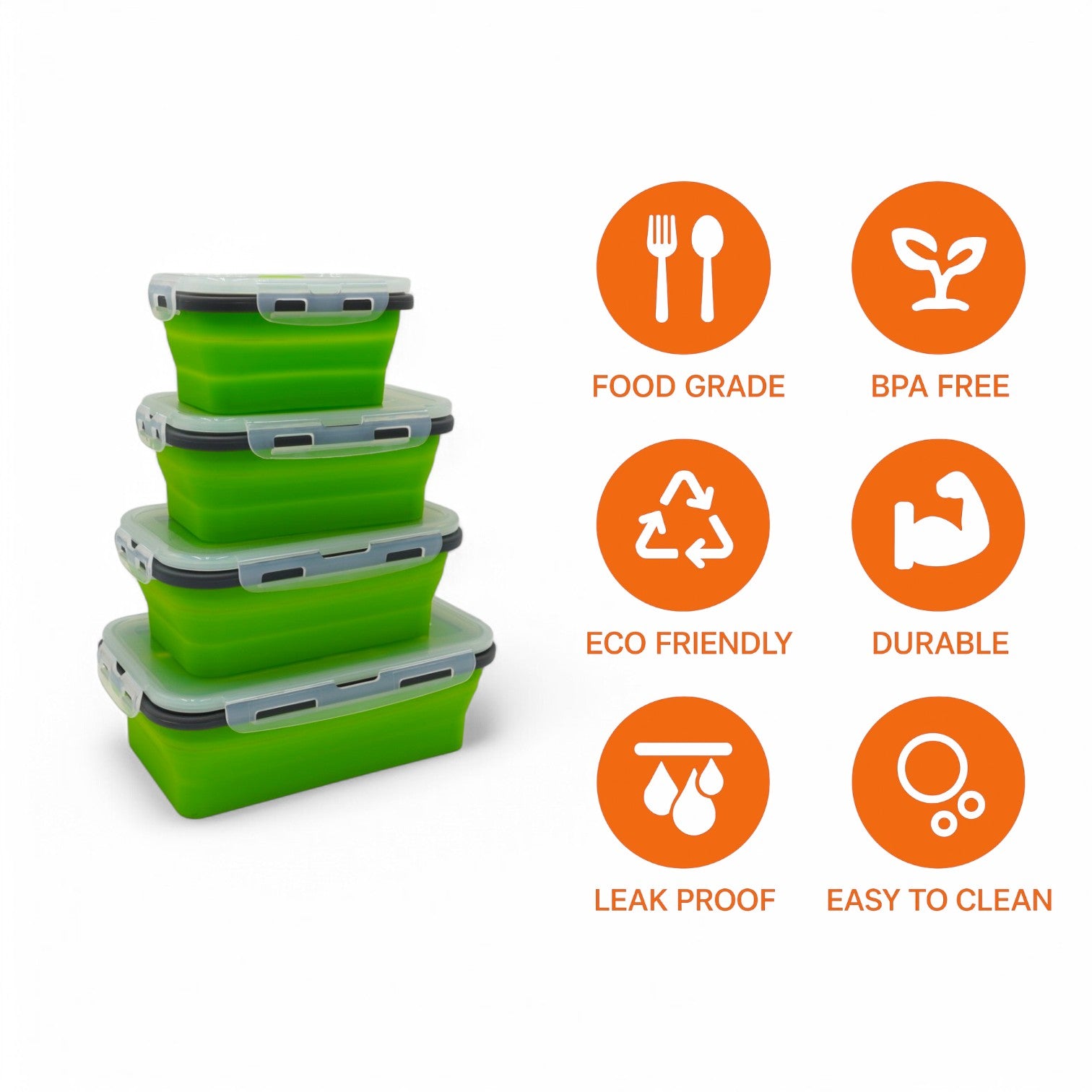 DUCK4X4 Collapsible Containers (4 Pack)