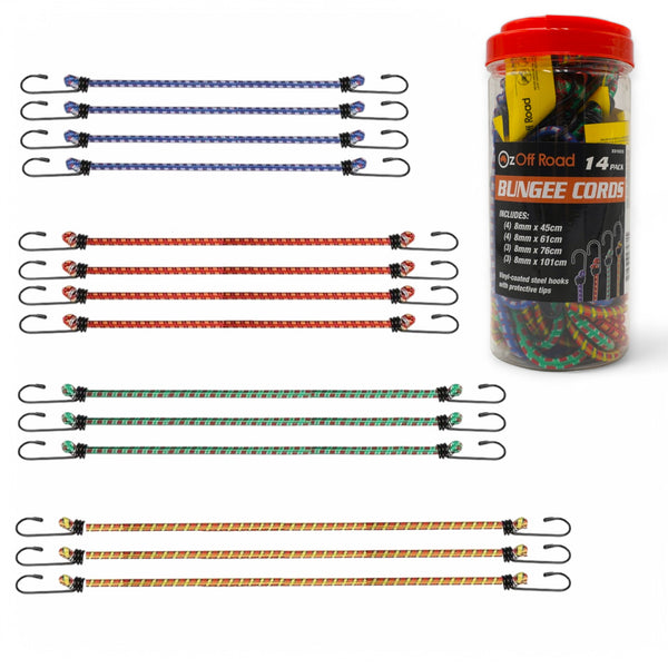 Bungee Cords Assortment 14 Piece
