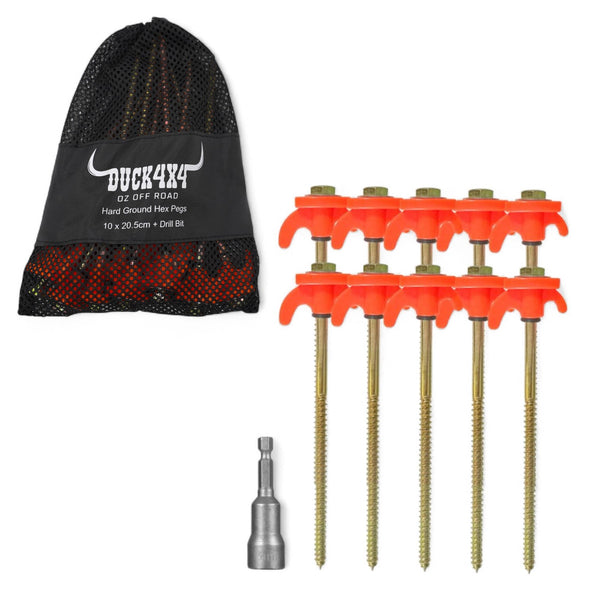 DUCK4X4 Hard Ground Hex Pegs