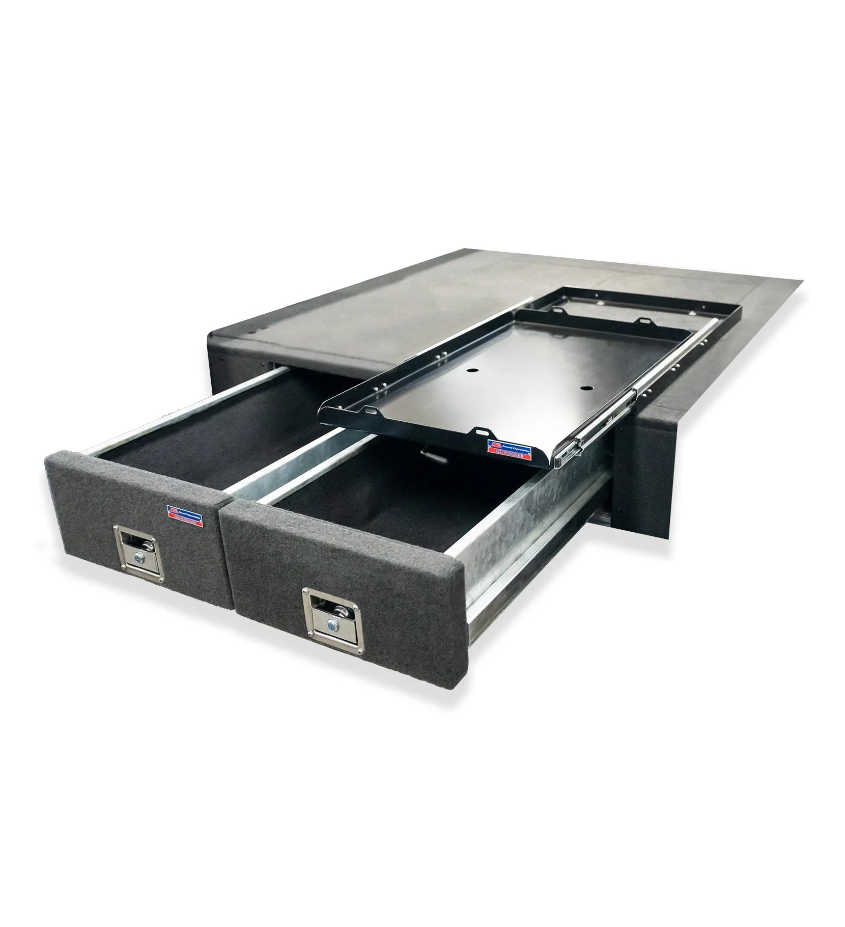 044-02m Rodeo Ra 03-07 Dual Cab Drawer System With Medium Slide