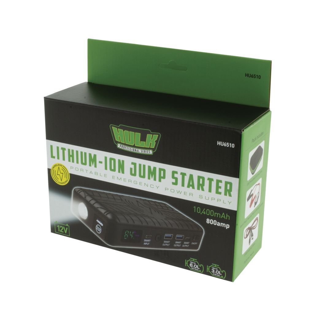Lithium-Ion Jump Starter - 10400mAh - 800 Amp
