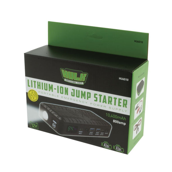 Lithium-Ion Jump Starter - 10400mAh - 800 Amp