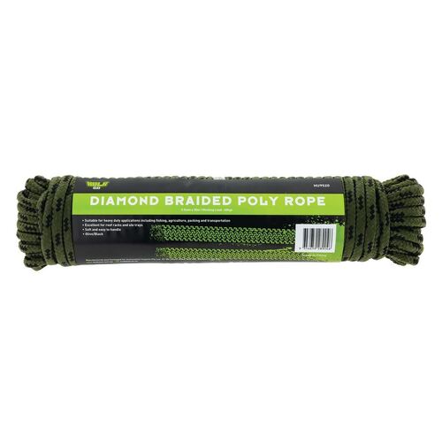 ROPE 30M OLIVE/BLK EXTRA STRONG WORKING LOAD 66KG