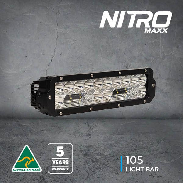 Nitro Maxx 13 Led Light Bar - Widr - 5700k - Black Rim