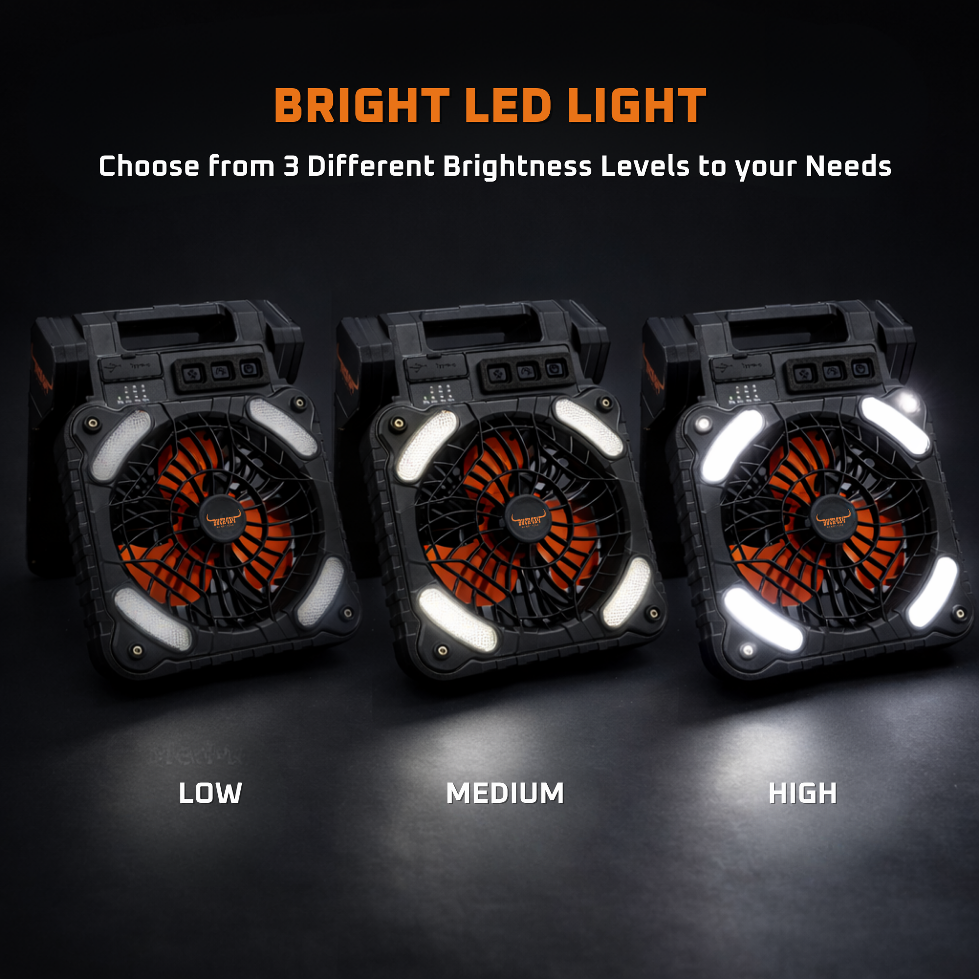 DUCK4X4 Solar Portable Fan & Light