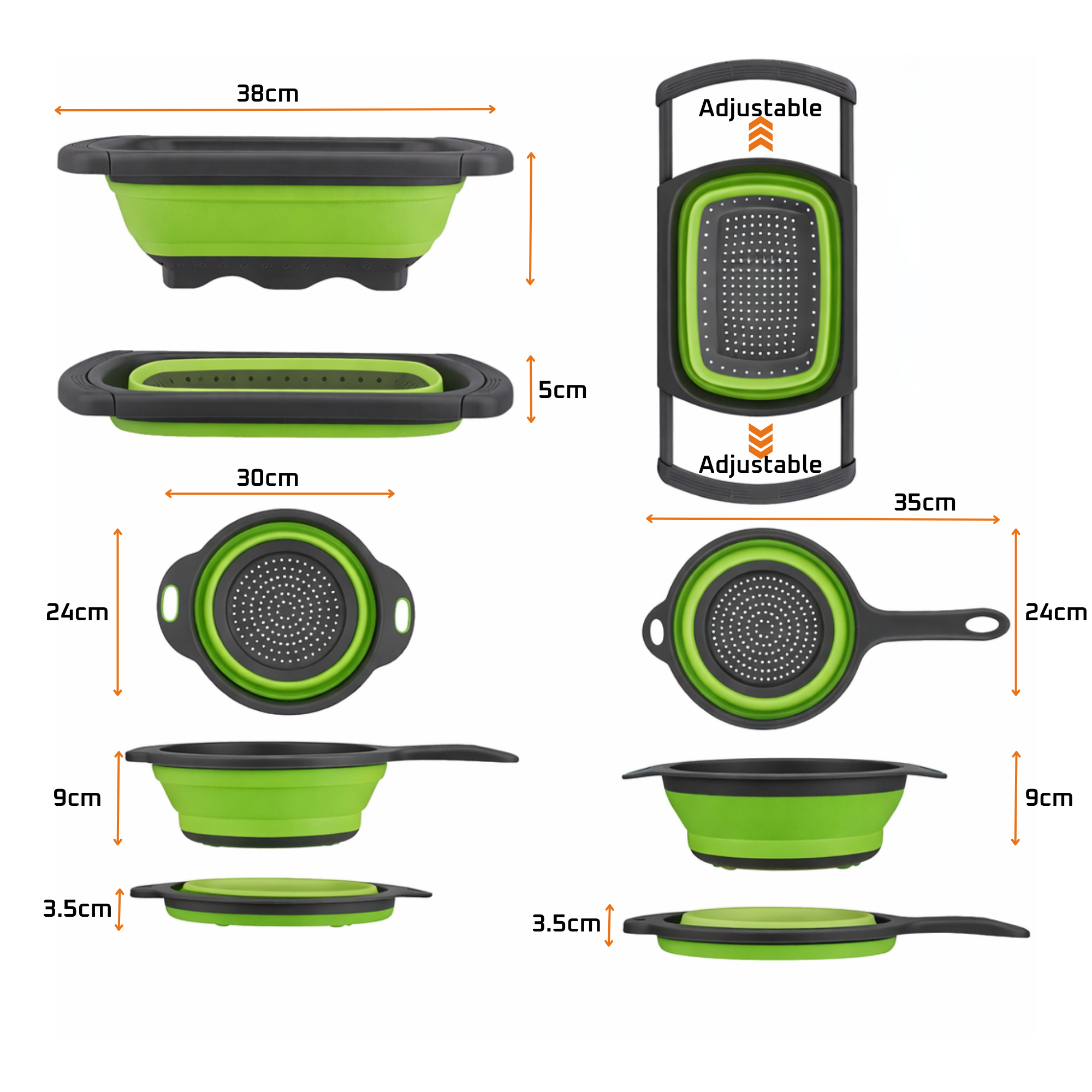 DUCK4X4 Collapsible Colander and Measuring Set