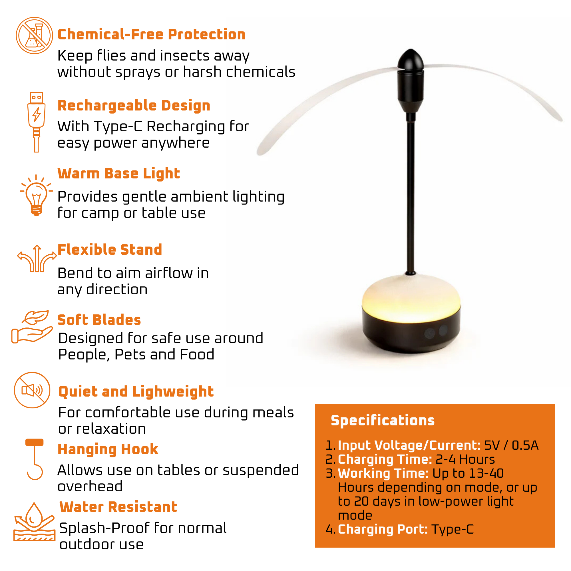 DUCK4X4 Fly Repellant Fan