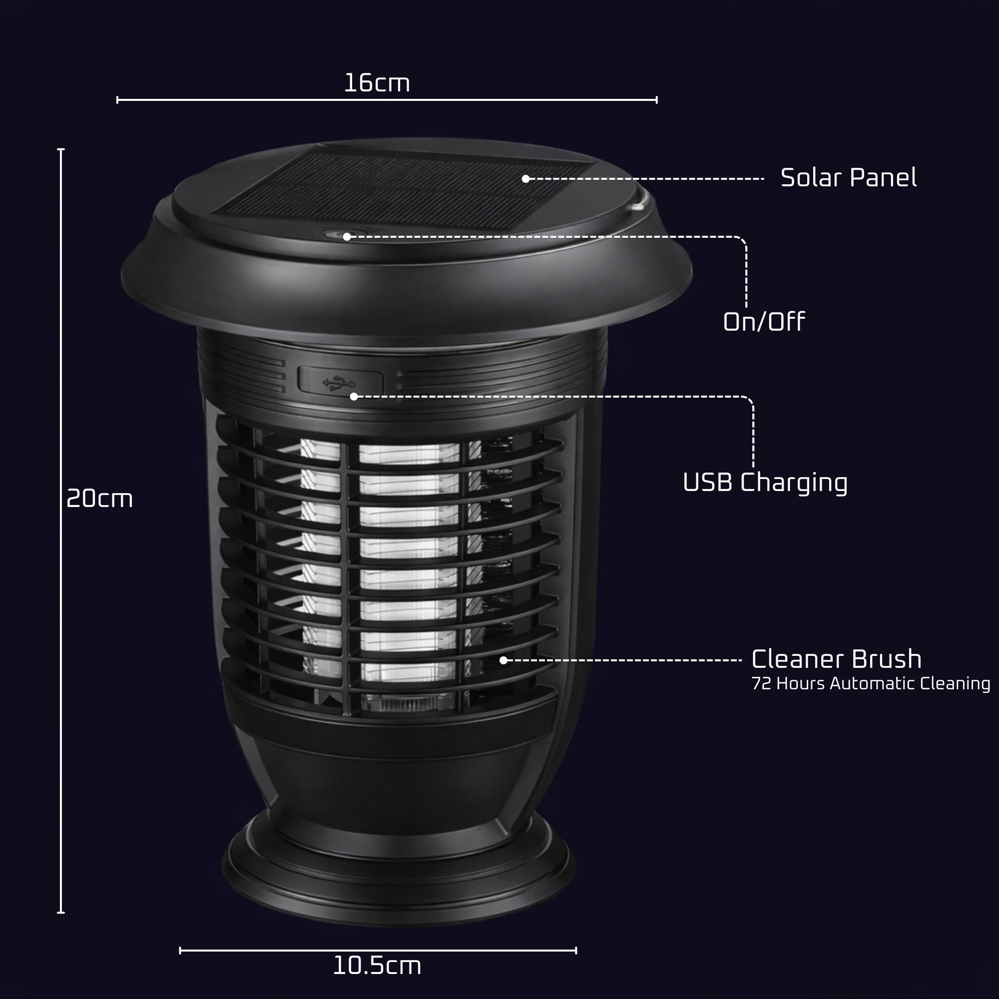 DUCK4X4 Large Solar Mozzie Zapper