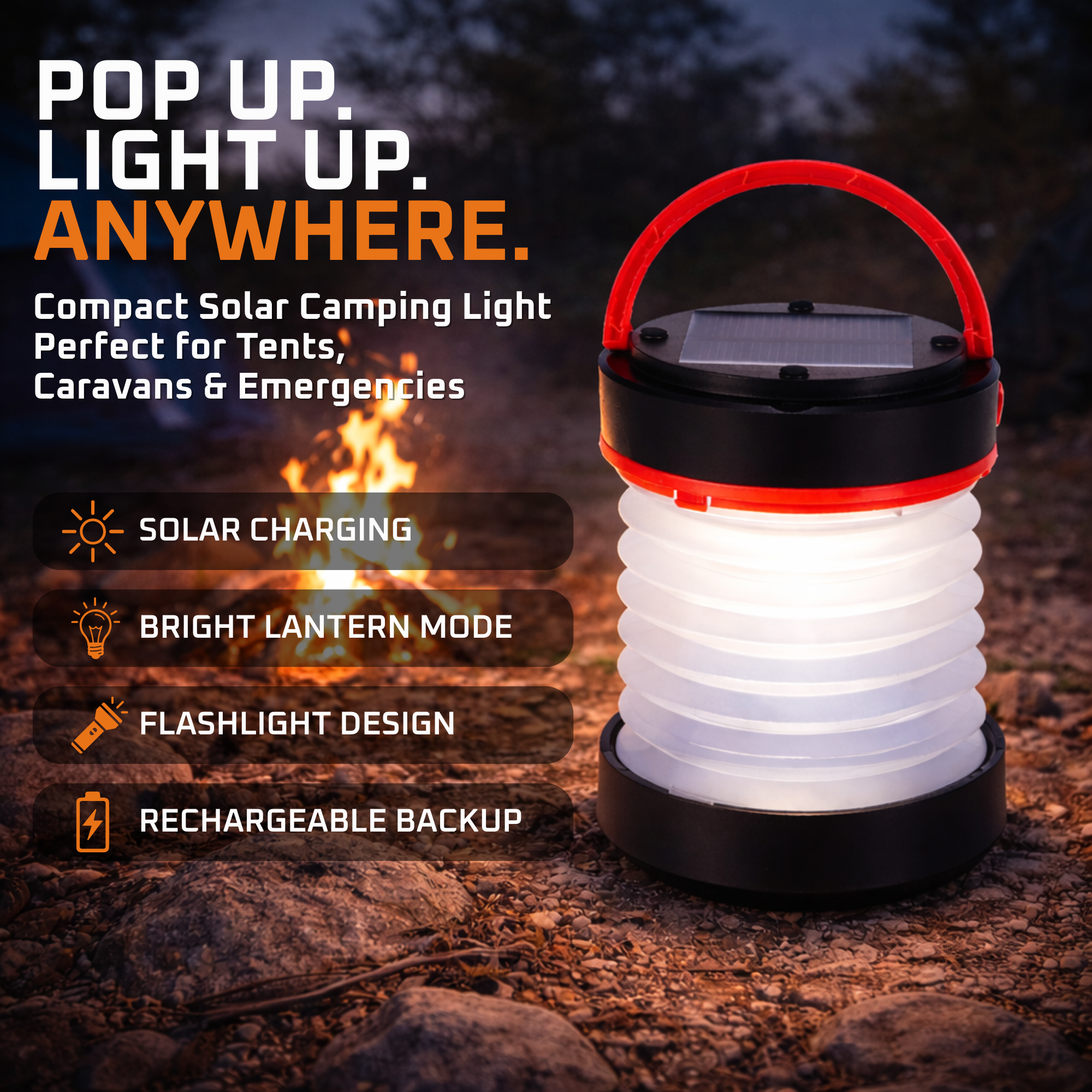 DUCK4X4 Pop-up solar light